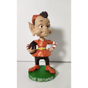 The Brownie Elf Cleveland Browns NFL Mascot Bobblehead Ceramic Vintage Football